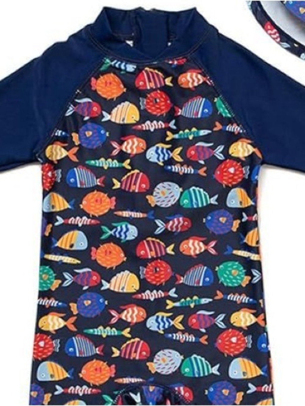 UpandFast Toddler UPF50+ 1pc Zipper Swimsuit Rashguard 9-12 months ! 🐟🐠
